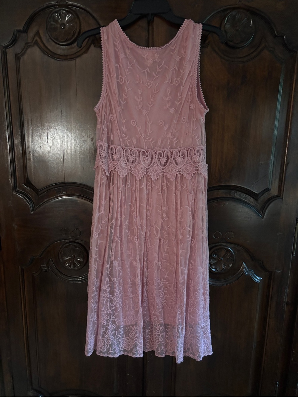 Sundance Pink Floral Lace Tank Dress - Picture 4 of 8